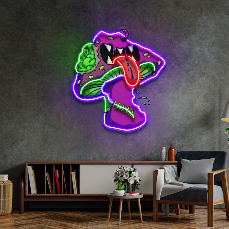 Mushroom Monster Streetwear LED Neon Sign Light Pop Art