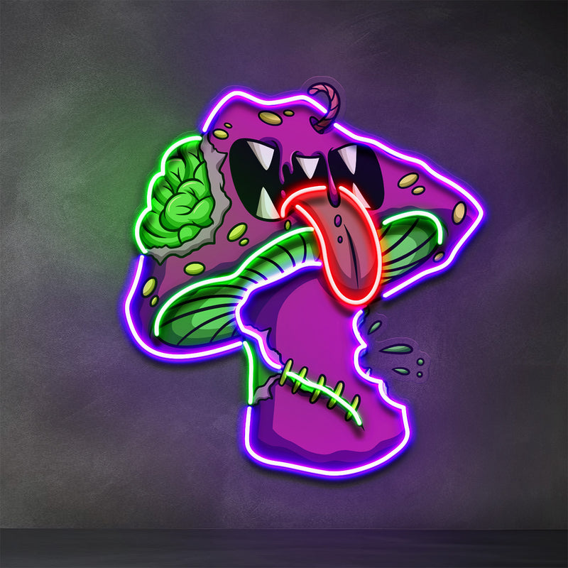 Mushroom Monster Streetwear LED Neon Sign Light Pop Art