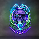 Mushrooms Bloom On Skulls LED Neon Sign Light Pop Art