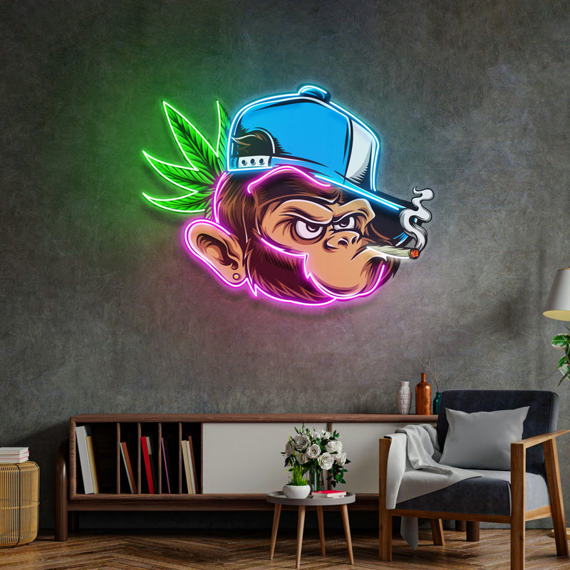 Naughty Monkey LED Neon Sign Light Pop Art
