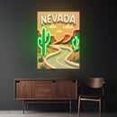 Nevada Route LED Neon Sign Light Pop Art