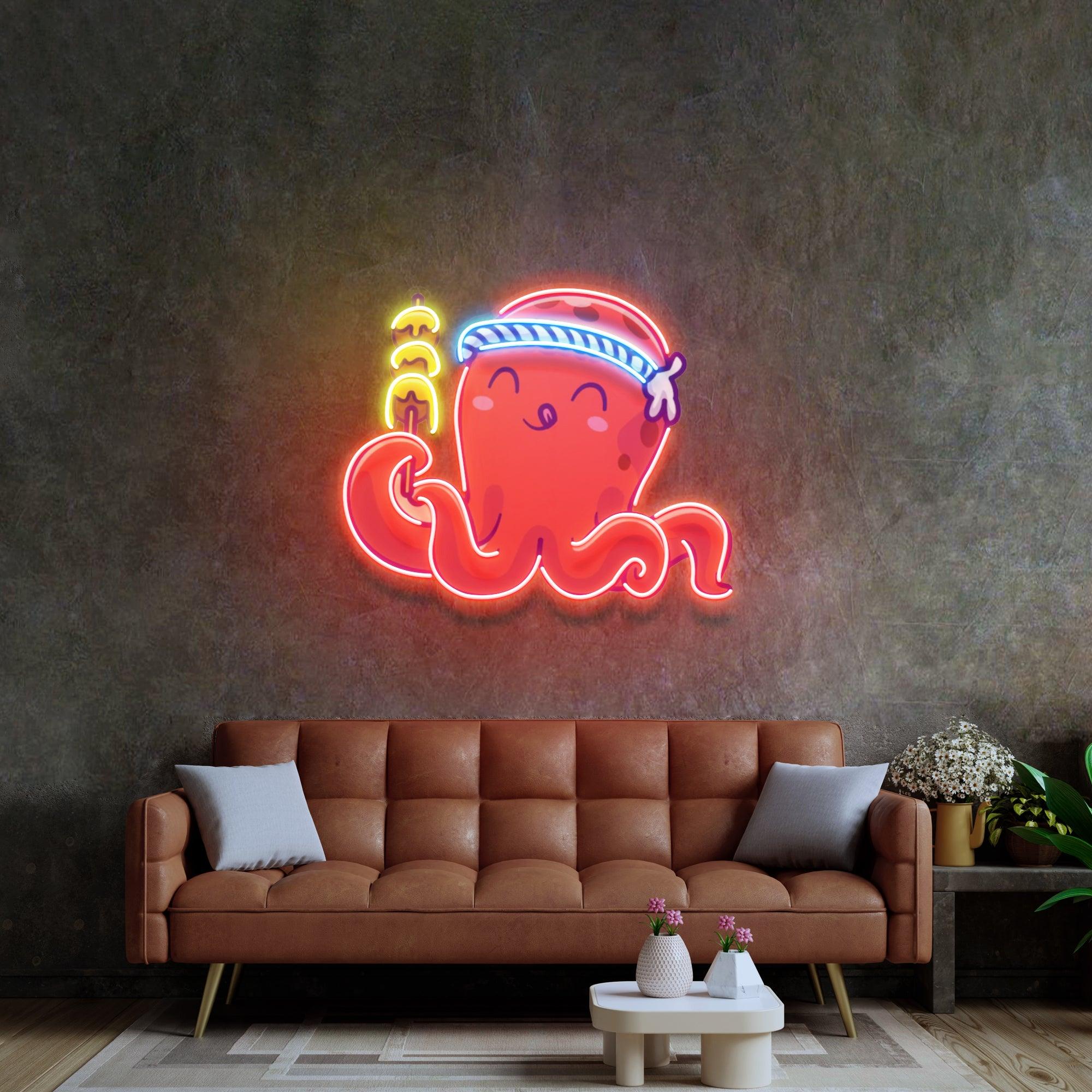 Octopus Neon Acrylic Artwork - Custom Neon Signs | LED Neon Signs | Zanvis Neon®