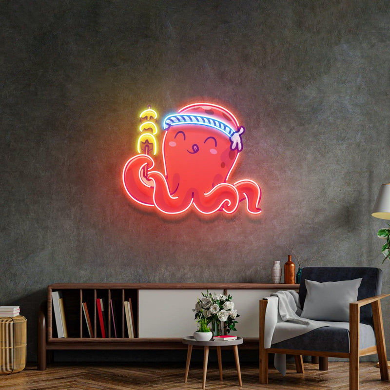 Octopus Neon Acrylic Artwork - Custom Neon Signs | LED Neon Signs | Zanvis Neon®
