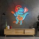 Ool Dinosaur Playing Guitar LED Neon Sign Light Pop Art