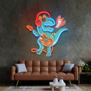 Ool Dinosaur Playing Guitar LED Neon Sign Light Pop Art