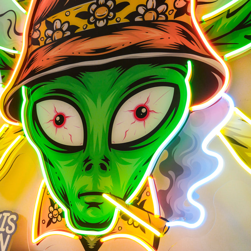 Addict Alien LED Neon Sign Light Pop Art
