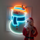 Plump Snowman Christmas LED Neon Acrylic Artwork