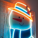 Plump Snowman Christmas LED Neon Acrylic Artwork