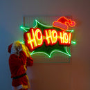 Santa Laughing Christmas LED Neon Acrylic Artwork