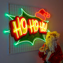 Santa Laughing Christmas LED Neon Acrylic Artwork