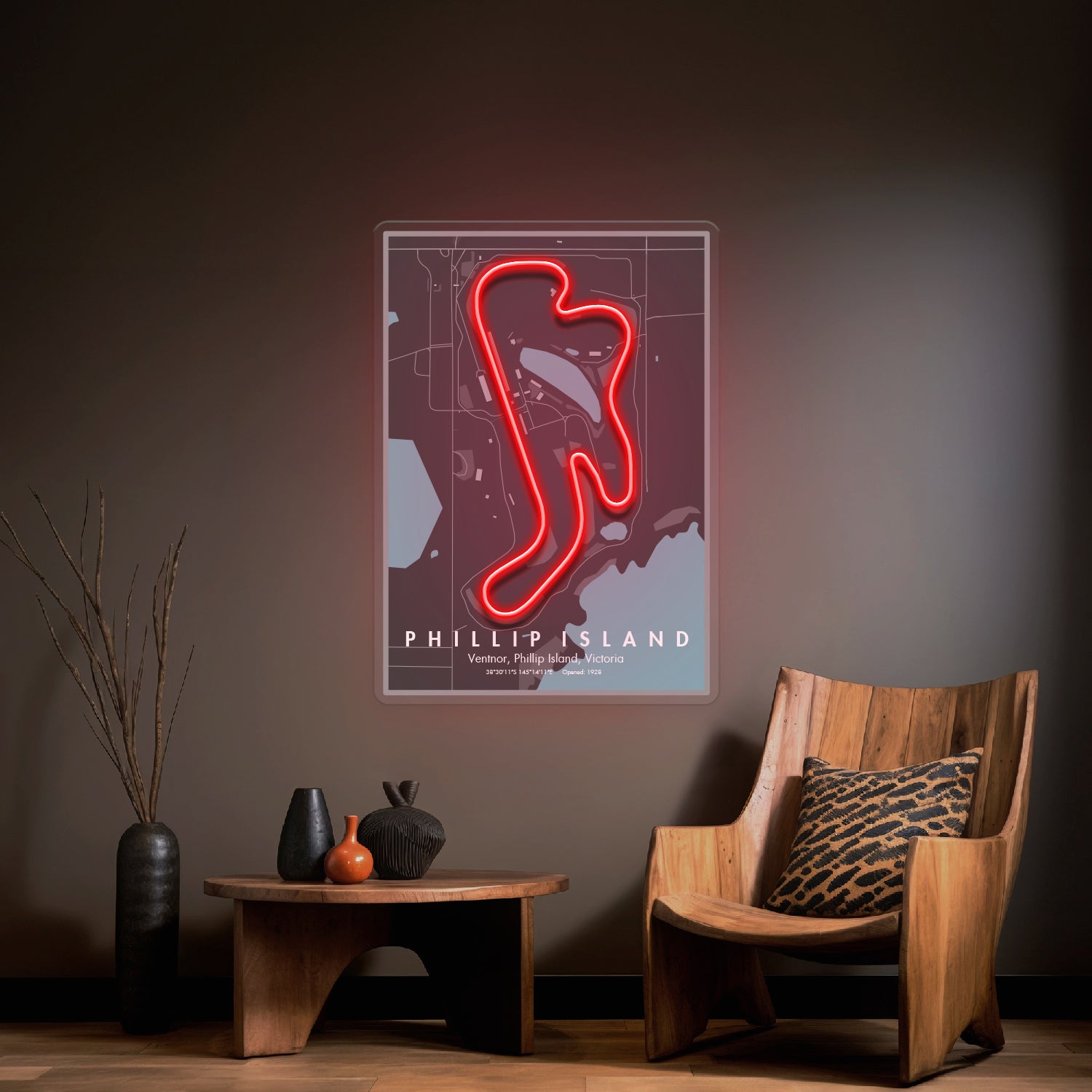 Phillip Island F1 Circuit LED Neon Sign Light Pop Art