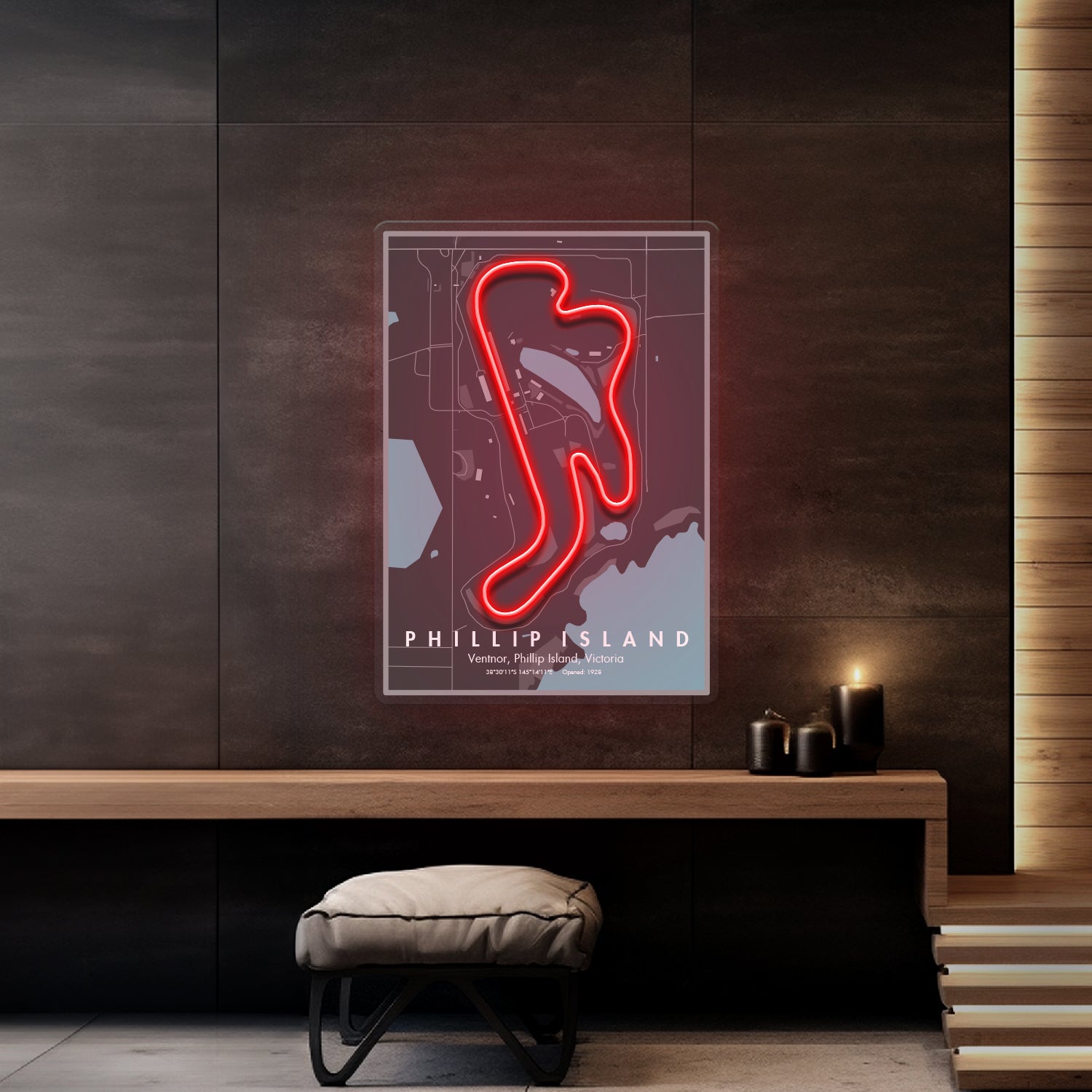 Phillip Island F1 Circuit LED Neon Sign Light Pop Art