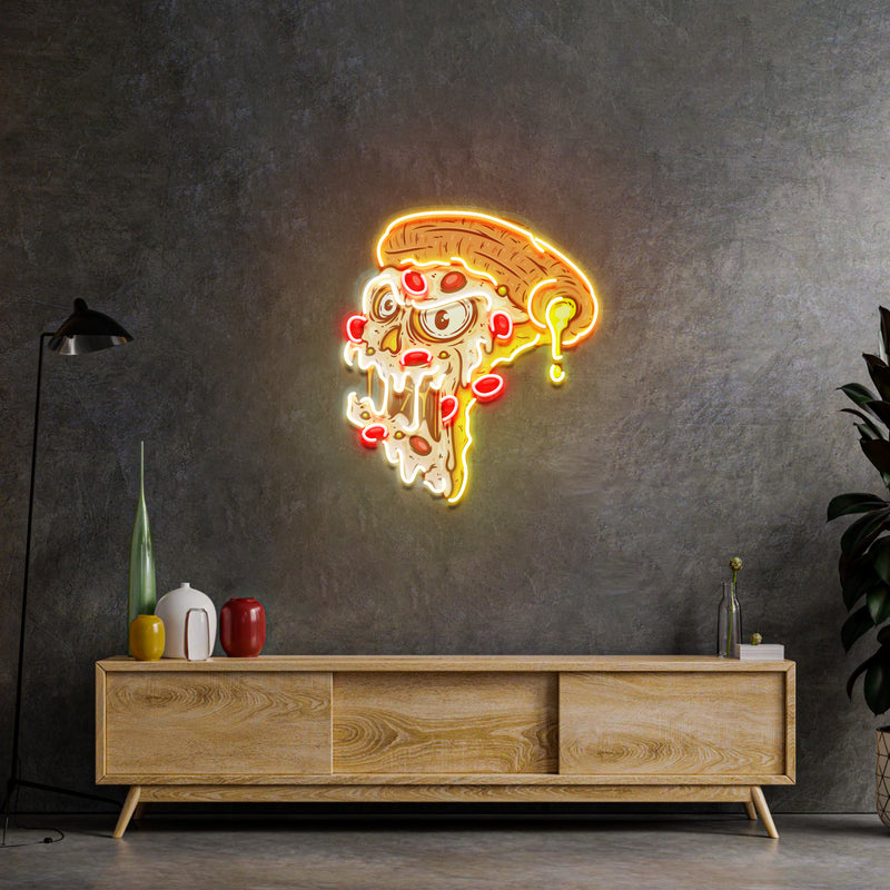 Pizza Monsters LED Neon Sign Light Pop Art