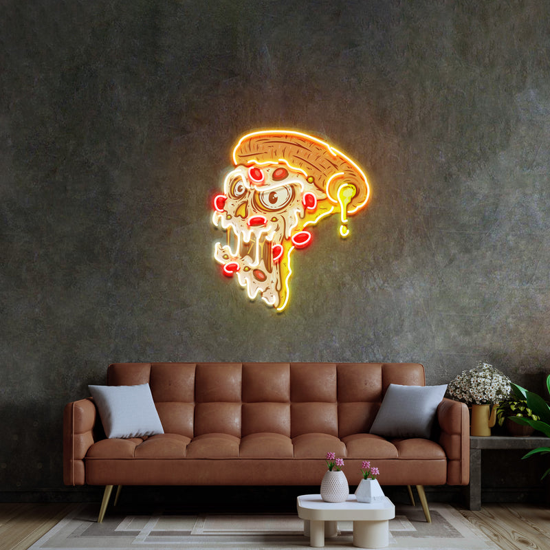 Pizza Monsters LED Neon Sign Light Pop Art