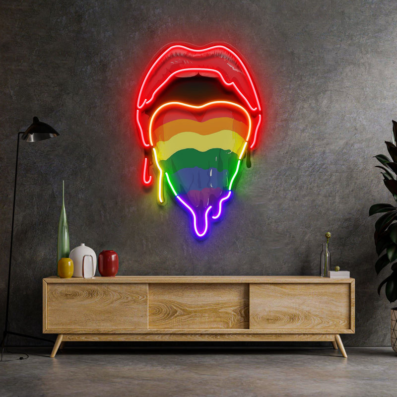 Pride Lips LED Neon Sign Light Pop Art