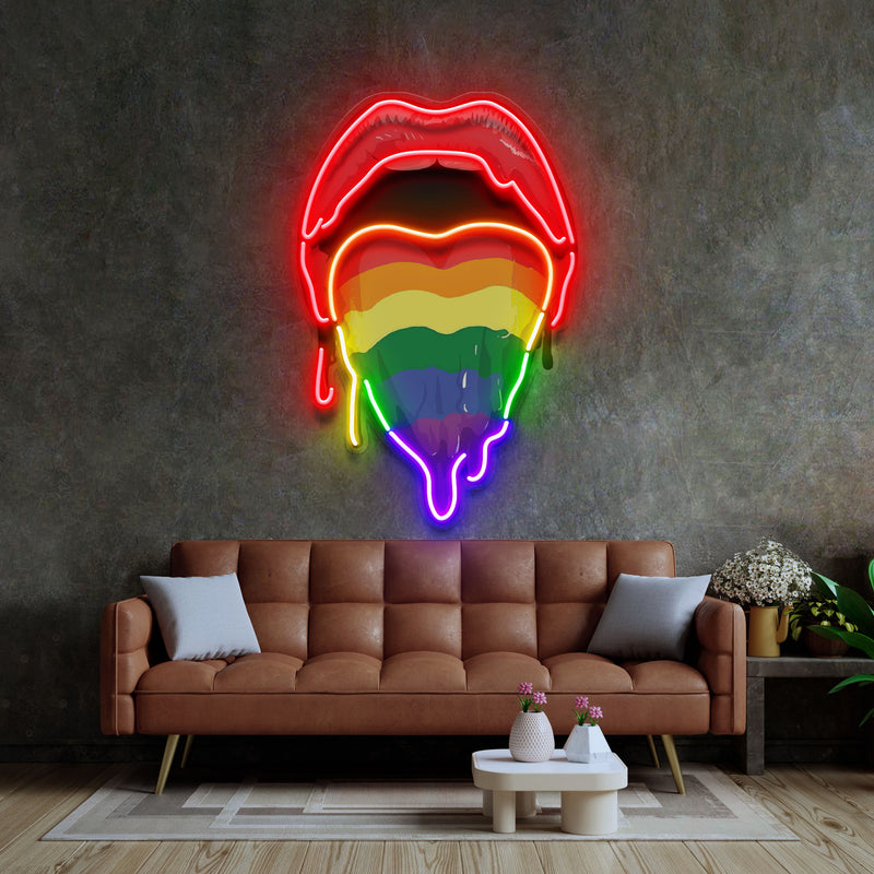 Pride Lips LED Neon Sign Light Pop Art