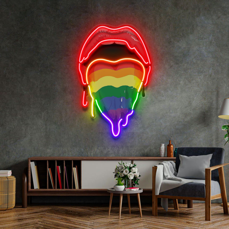 Pride Lips LED Neon Sign Light Pop Art