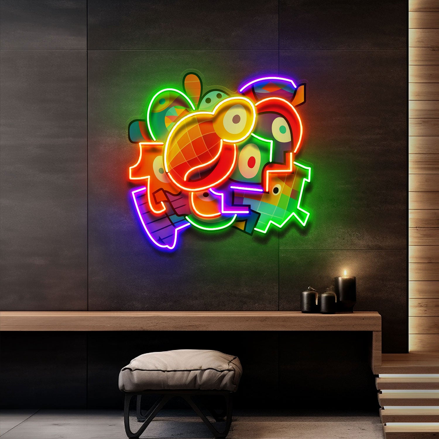 Quirky Elements Abstract Art LED Neon Sign Light Pop Art