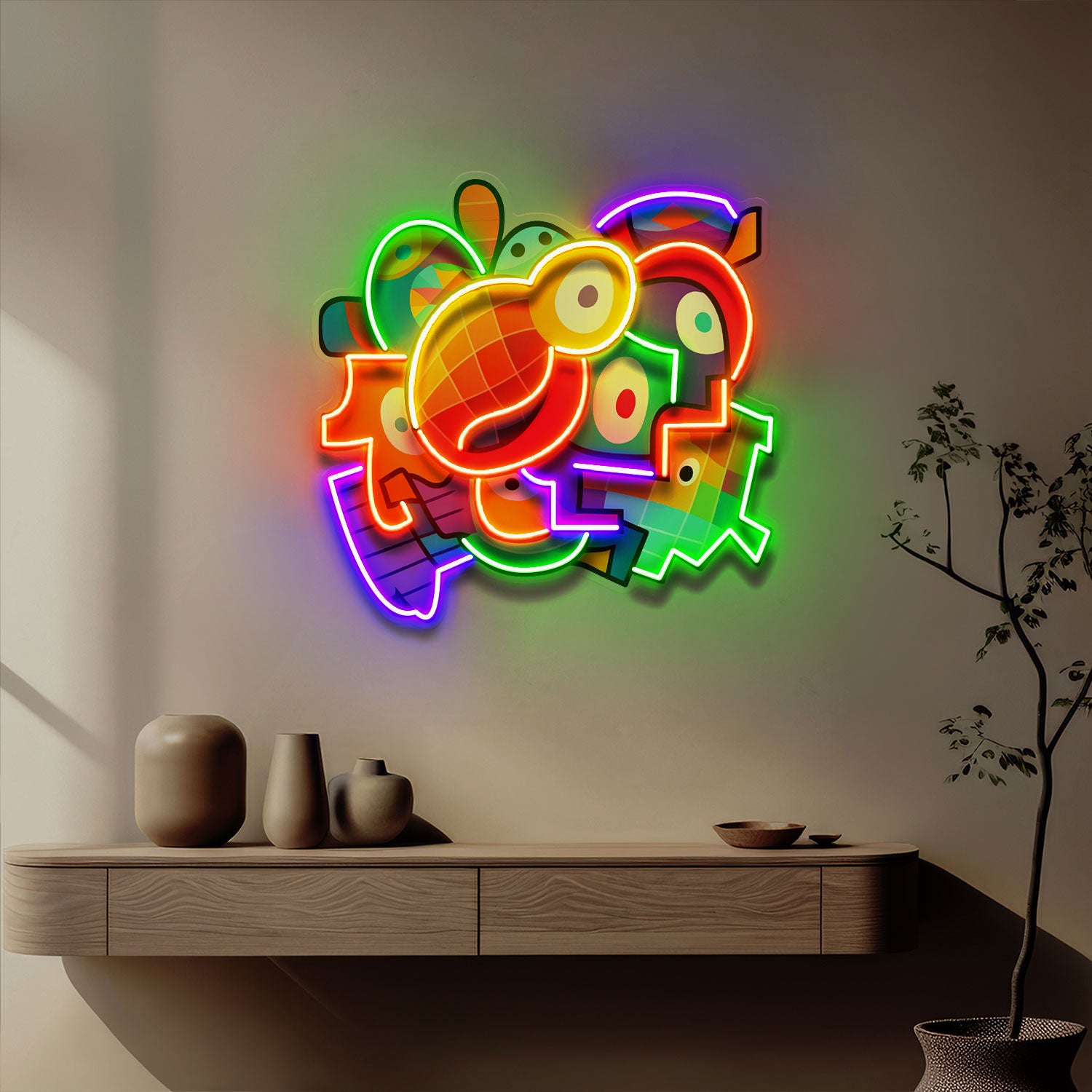 Quirky Elements Abstract Art LED Neon Sign Light Pop Art