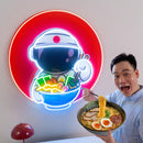 Astronaut Eating Ramen Led Neon Acrylic Artwork