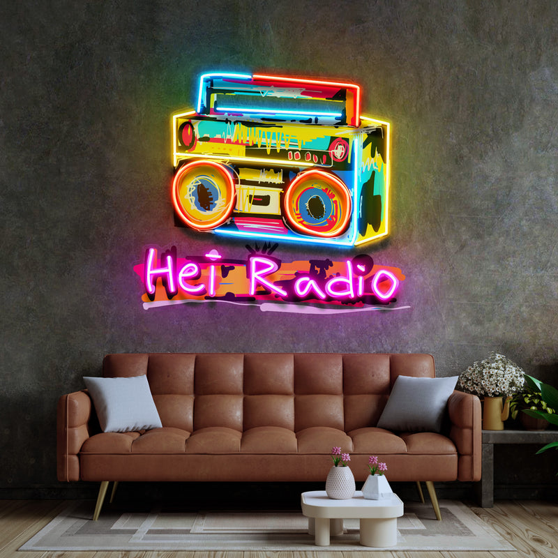 Radio Expressionism Style LED Neon Sign Light Pop Art