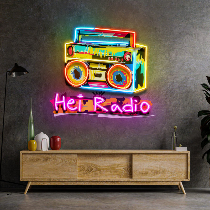 Radio Expressionism Style LED Neon Sign Light Pop Art