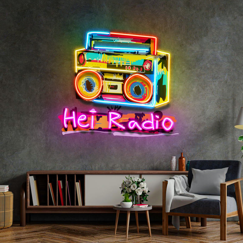 Radio Expressionism Style LED Neon Sign Light Pop Art