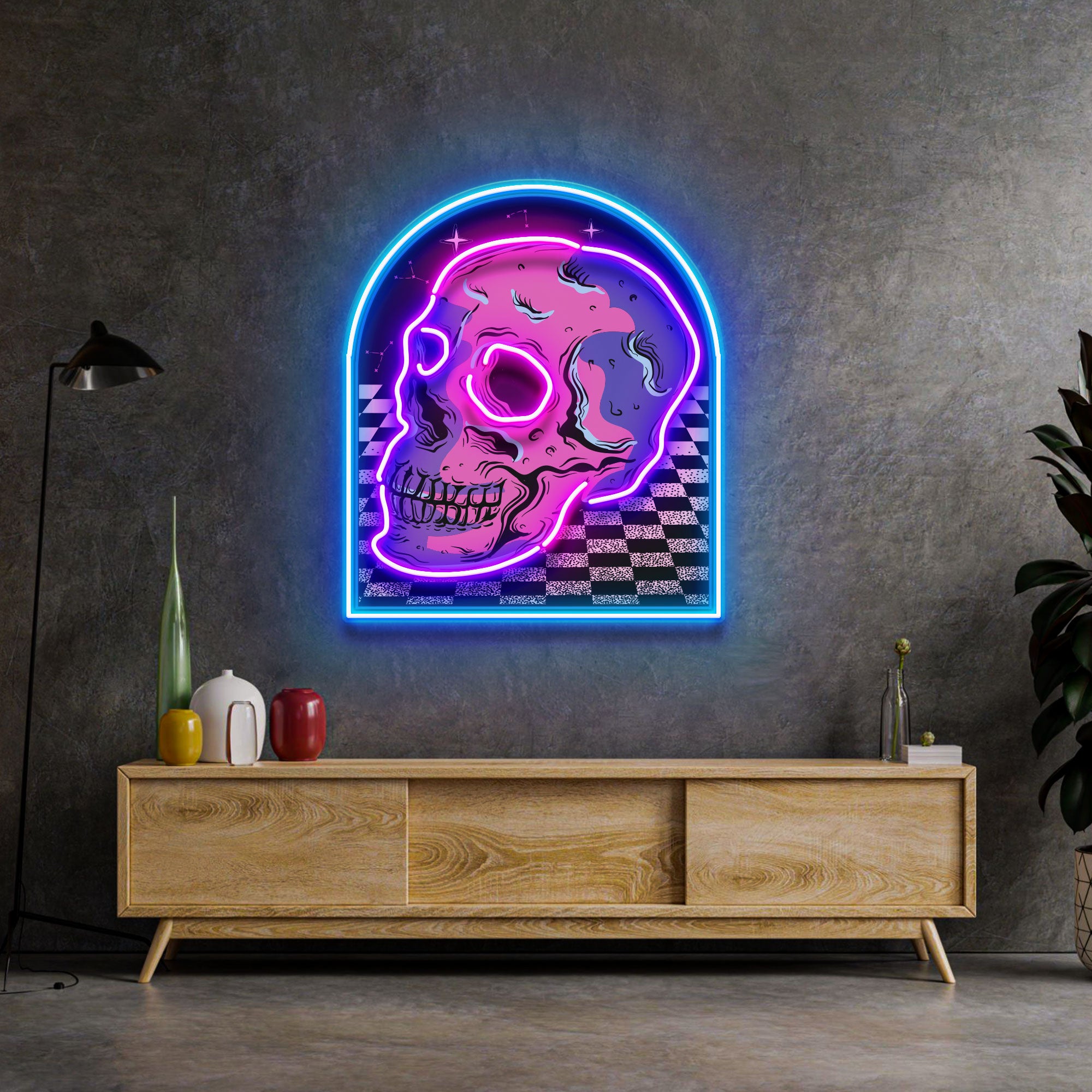 Reckless Skull LED Neon Sign Light Pop Art