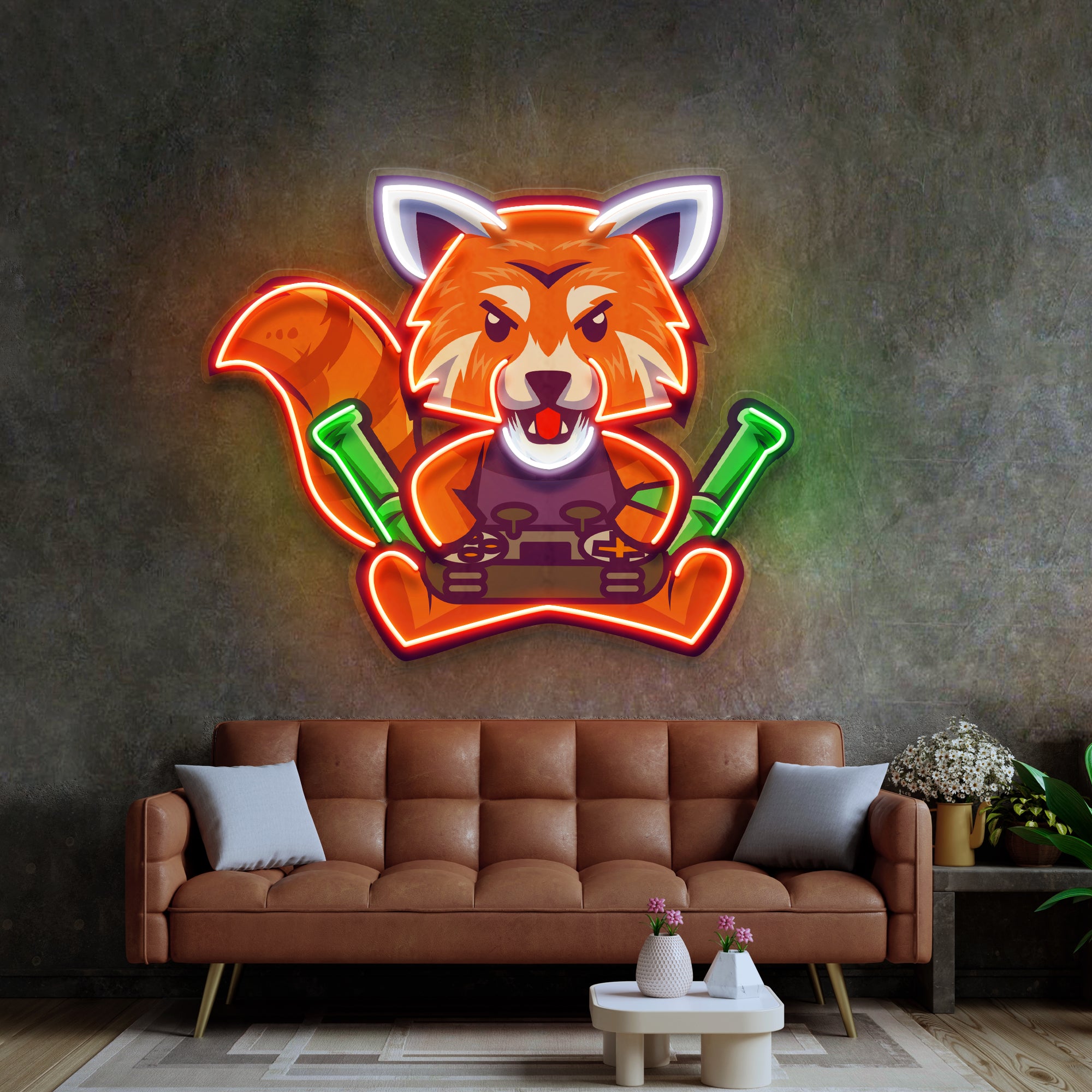 Red Fox Esport LED Neon Sign Light Pop Art