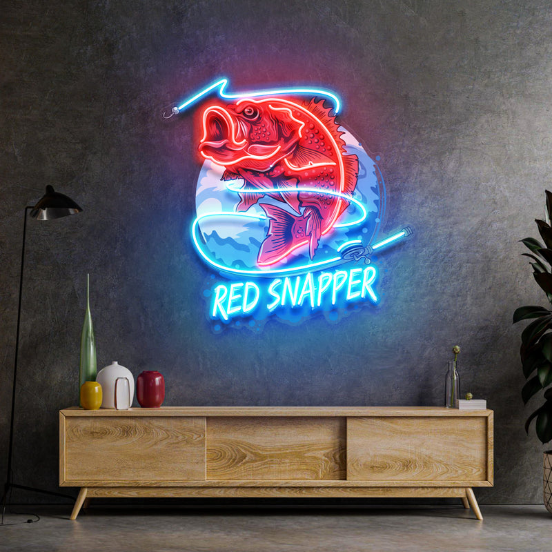 Red Snapper LED Neon Sign Light Pop Art