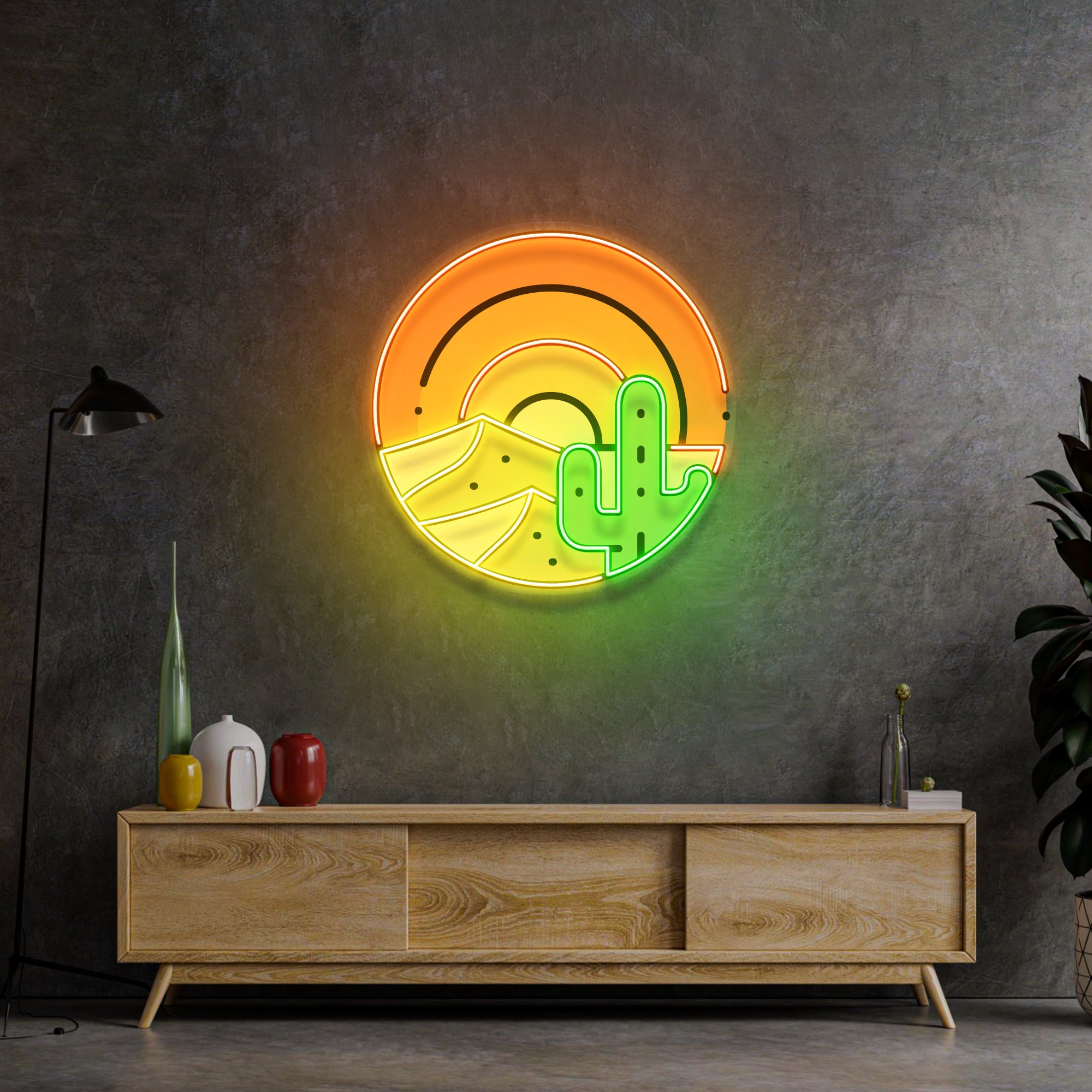 Sahara Desert Sunset LED Neon Sign Light Pop Art