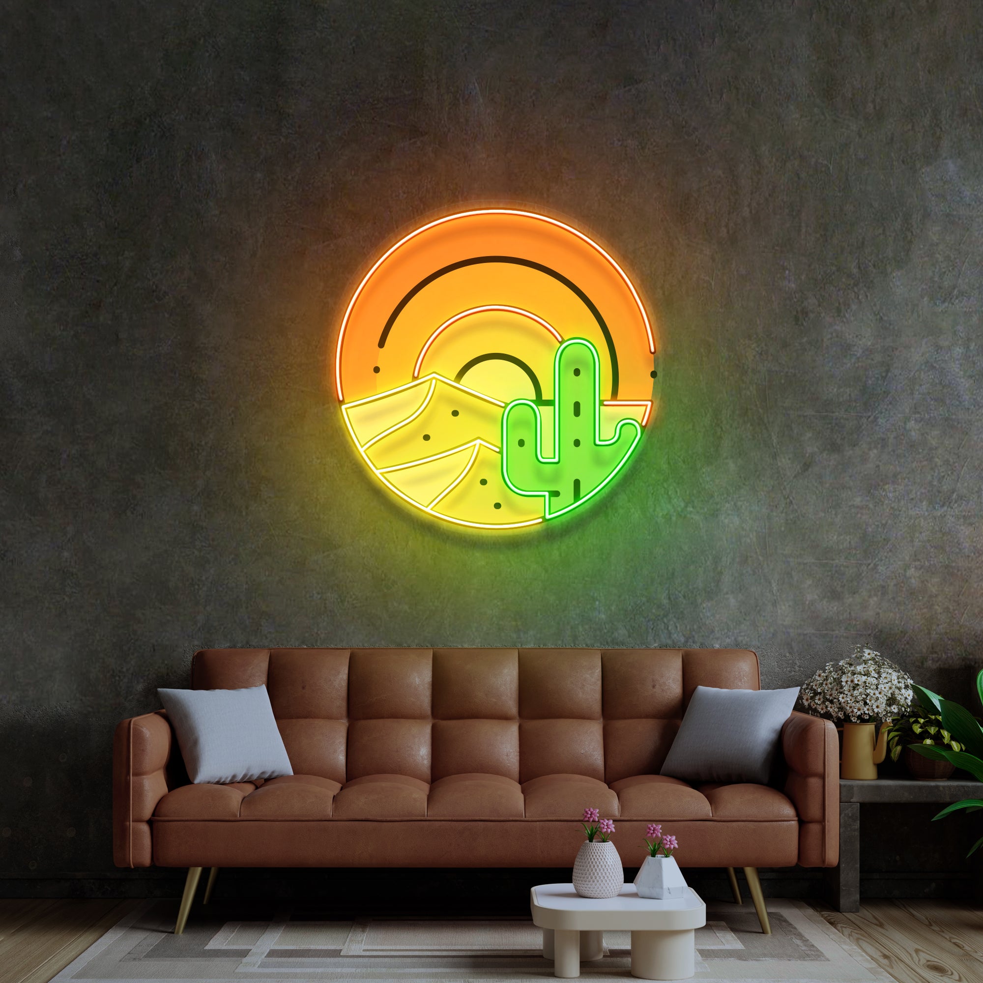 Sahara Desert Sunset LED Neon Sign Light Pop Art