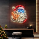 Santa Clause Rocking LED Neon Sign Light Pop Art