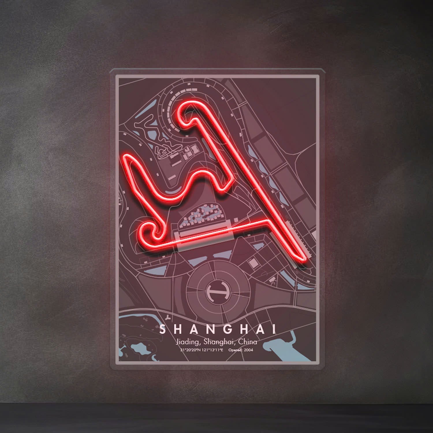 Shanghai F1 Circuit LED Neon Sign Light Pop Art