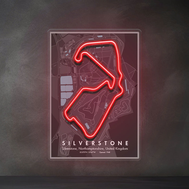 Silverstone Formula 1 Circuit LED Neon Sign Light Pop Art