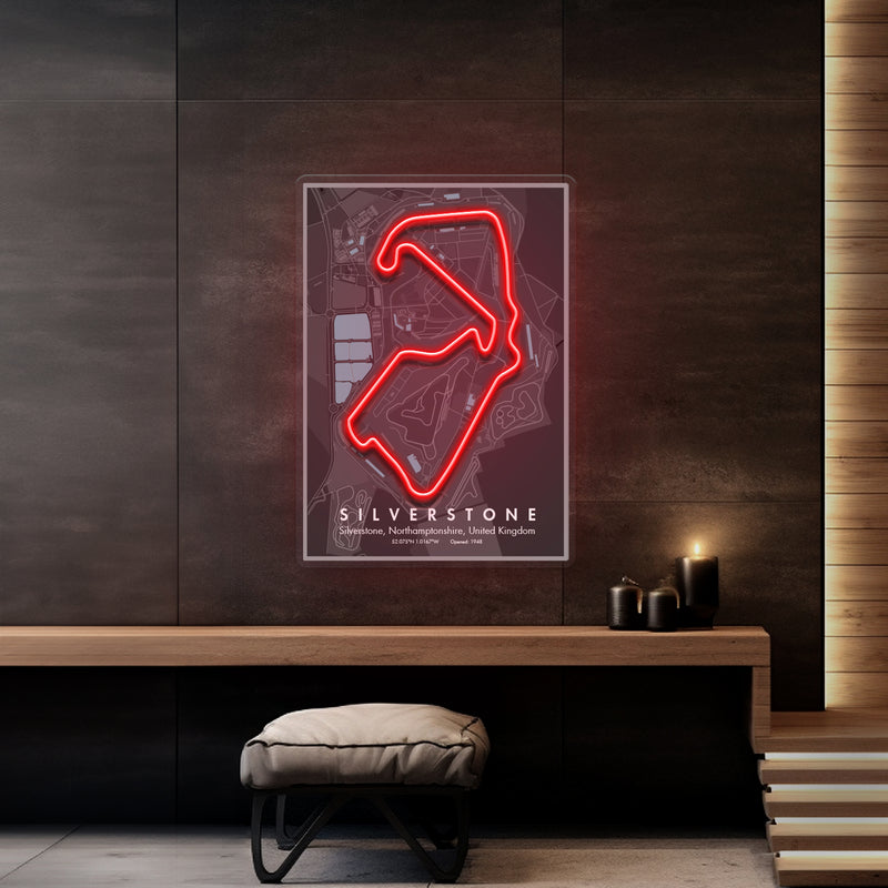 Silverstone Formula 1 Circuit LED Neon Sign Light Pop Art