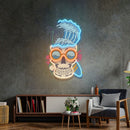 Skull Beach  LED Neon Sign Light Pop Art