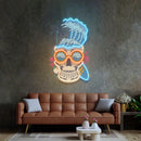 Skull Beach  LED Neon Sign Light Pop Art