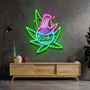 Skull Head  In The Weed Bong LED Neon Sign Light Pop Art