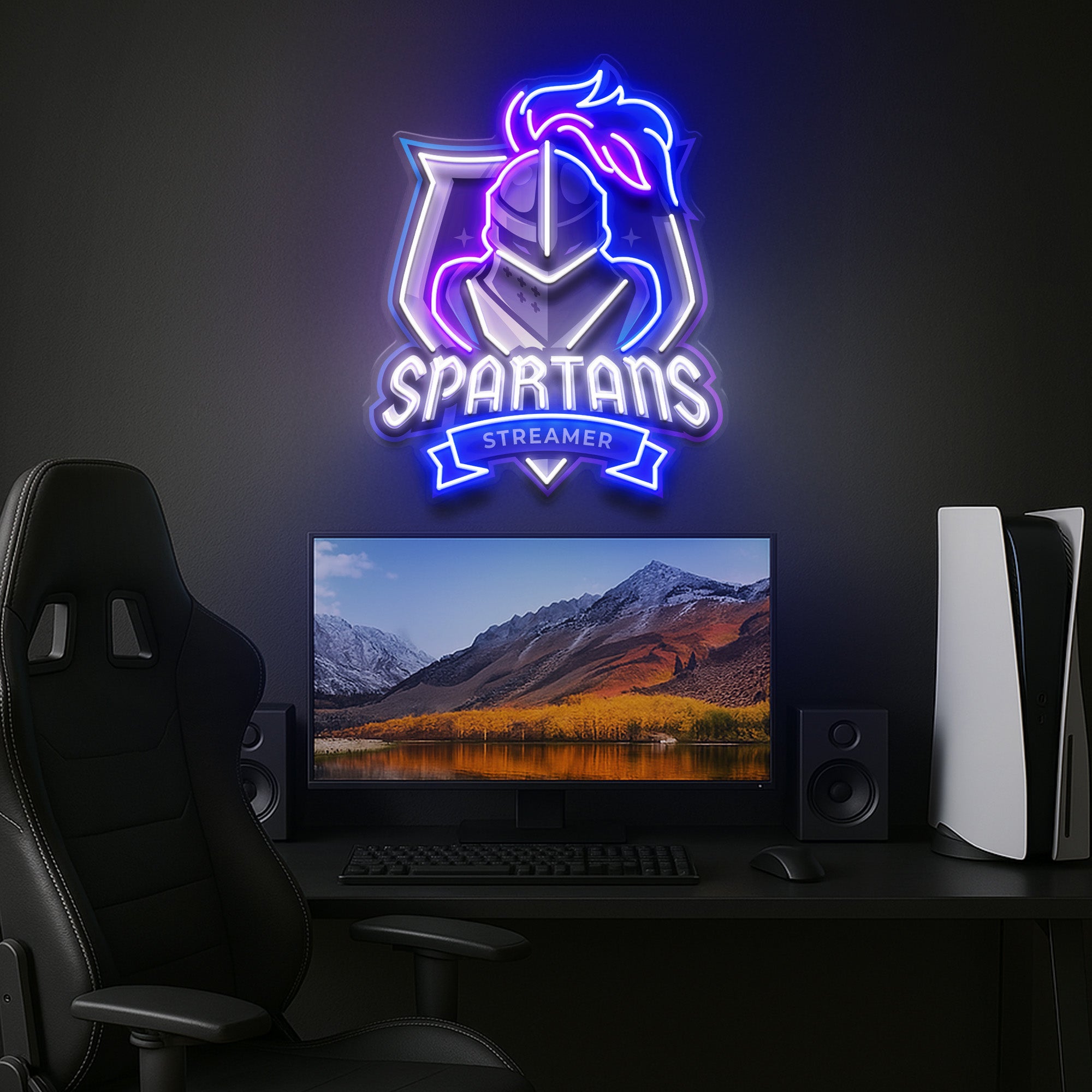 Spartans Gaming Streamer LED Neon Sign Light Pop Art