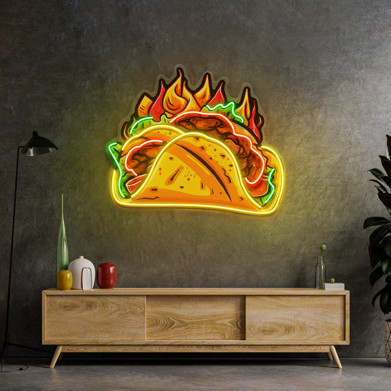 Spicy Taco LED Neon Sign Light Pop Art