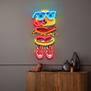 Stacked Burger Vibes LED Neon Sign Light Pop Art