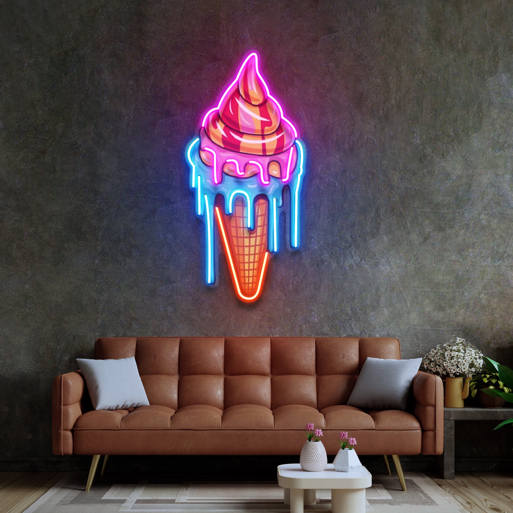 Sweet Ice Cream LED Neon Sign Light Pop Art