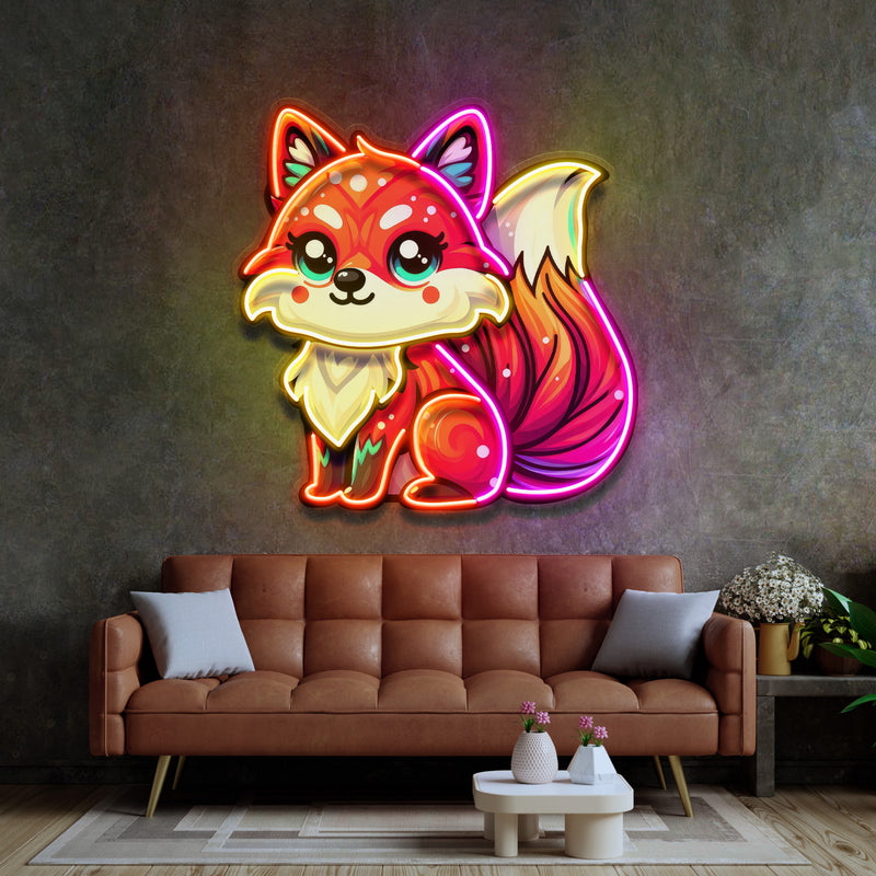 The Colorful Fox LED Neon Sign Light Pop Art