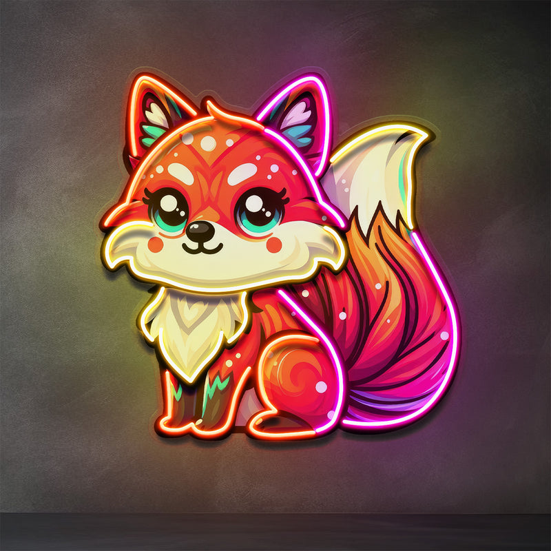 The Colorful Fox LED Neon Sign Light Pop Art