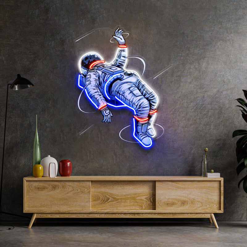 The Falling Astronaut LED Neon Sign Light Pop Art