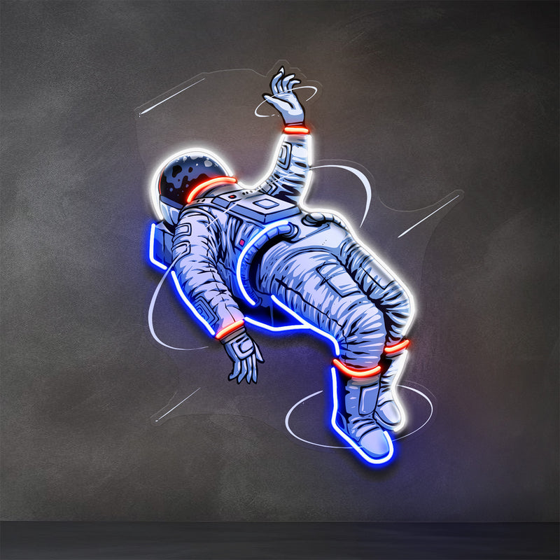 The Falling Astronaut LED Neon Sign Light Pop Art