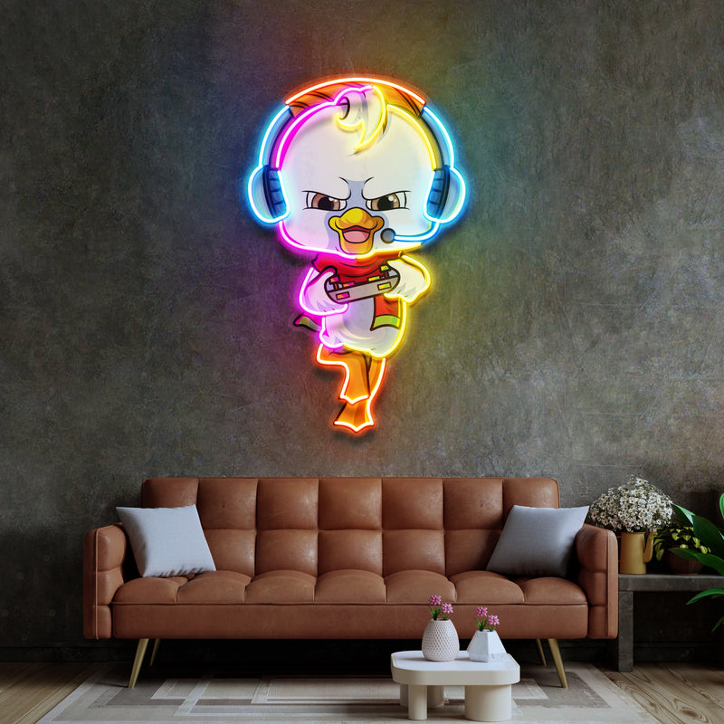 The Gamers Duck Esport LED Neon Sign Light Pop Art
