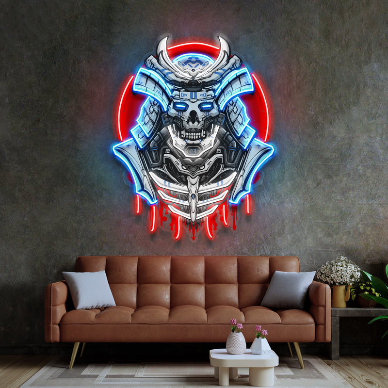 The Japanese Samurai Robot LED Neon Sign Light Pop Art