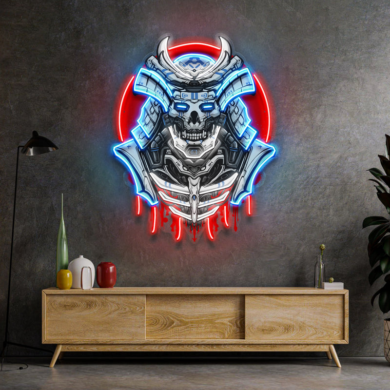 The Japanese Samurai Robot LED Neon Sign Light Pop Art